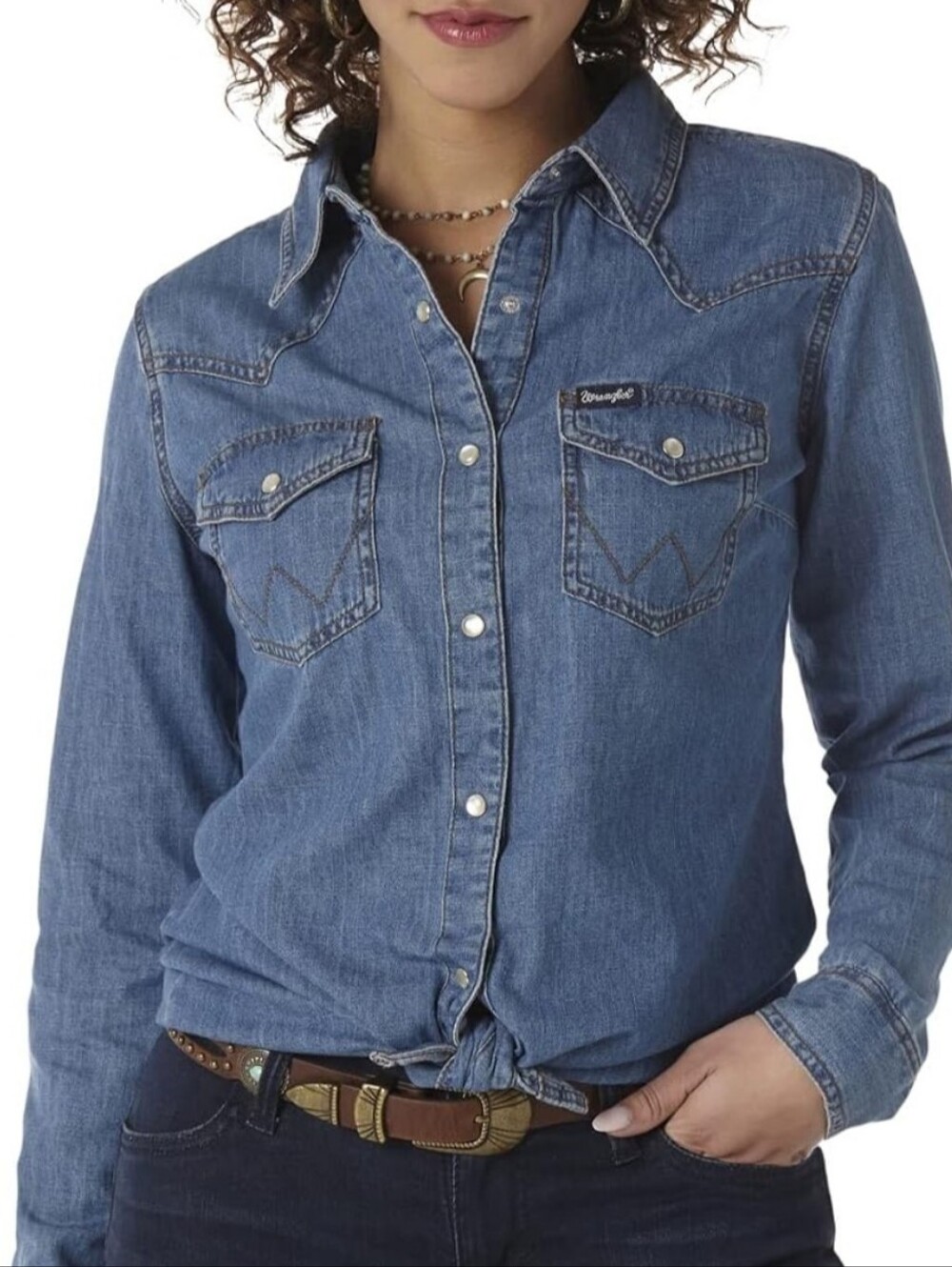 Wrangler Denim Button Down Women's
